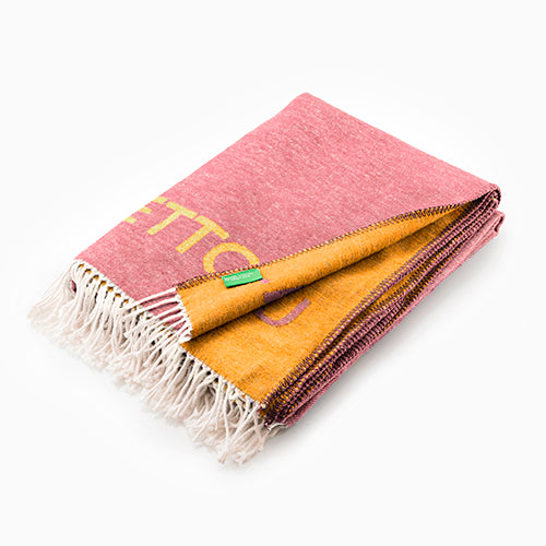 UNITED COLORS OF BENETTON - Decke, 140 x 190 cm, 320 g/m², 60% Baumwolle + 40% Acryl, lila