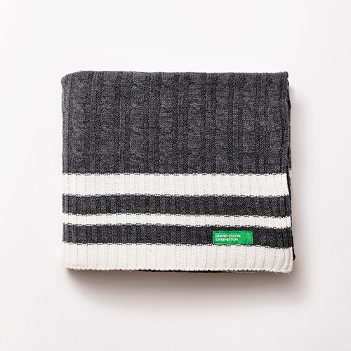 Casa Benetton Kuscheldecke | dunkelgrau