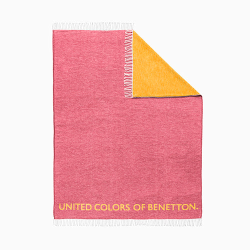 UNITED COLORS OF BENETTON - Decke, 140 x 190 cm, 320 g/m², 60% Baumwolle + 40% Acryl, lila